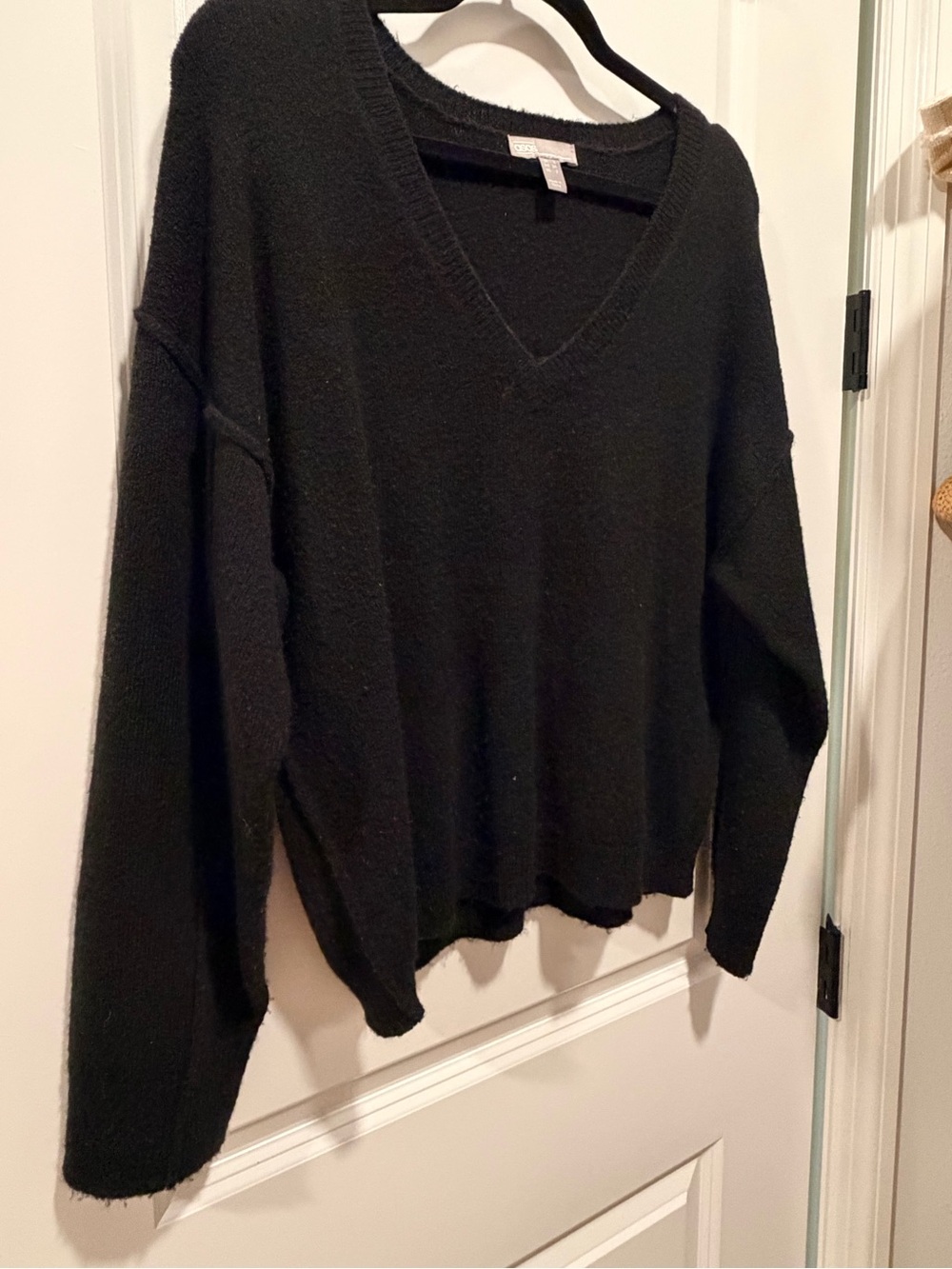 ASOS Black V-Neck Oversized Women's Sweater